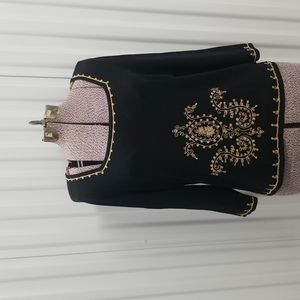 Maggy L Evening Black and Gold Top